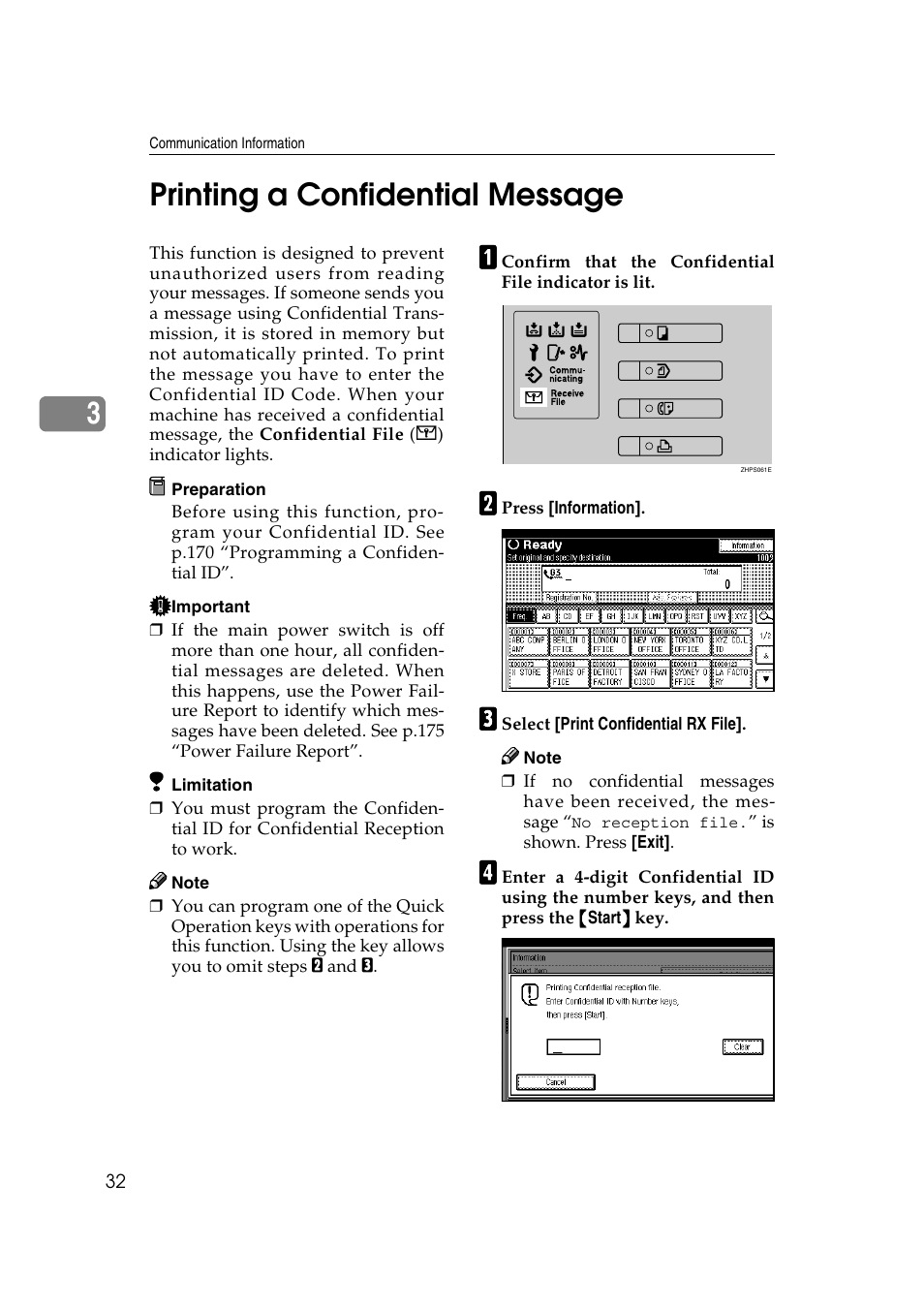 3printing a confidential message | Microsoft 2045 User Manual | Page 44 / 106