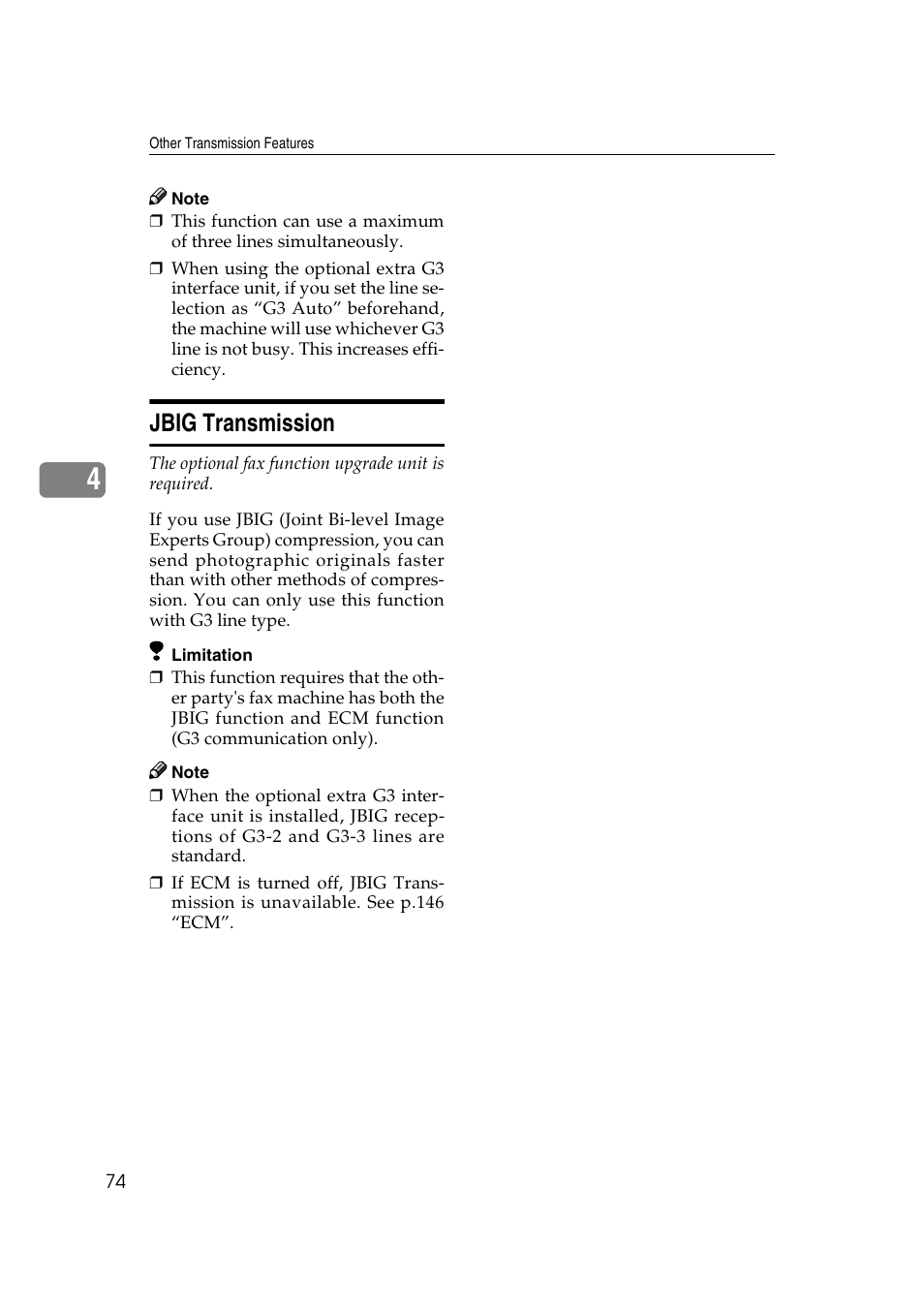 Jbig transmission | Microsoft 2045 User Manual | Page 86 / 106