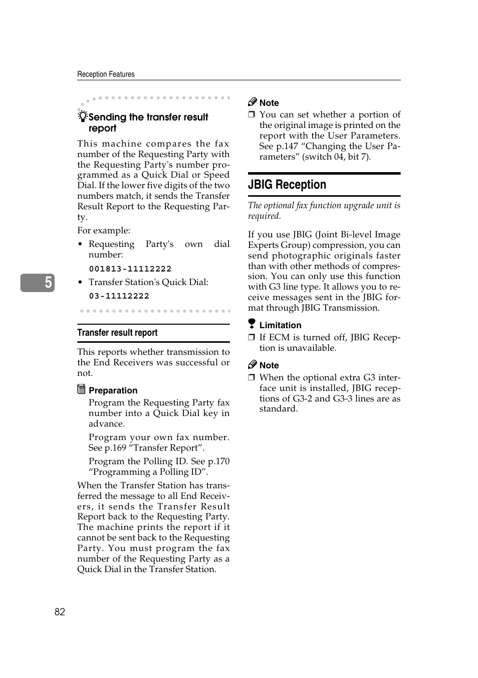 Jbig reception | Microsoft 2045 User Manual | Page 94 / 106