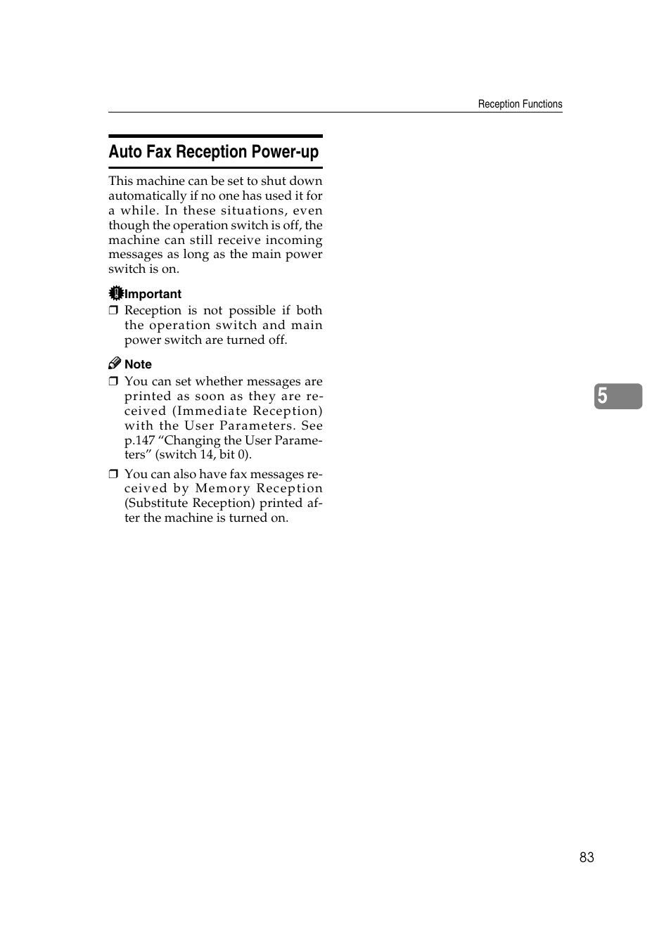 Auto fax reception power-up | Microsoft 2045 User Manual | Page 95 / 106