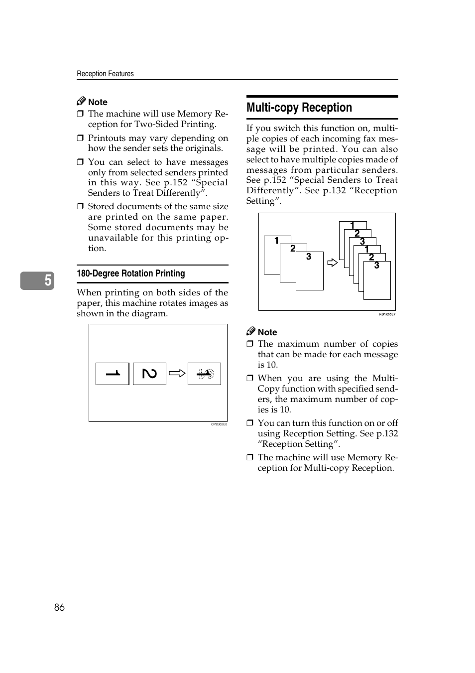 Multi-copy reception | Microsoft 2045 User Manual | Page 98 / 106