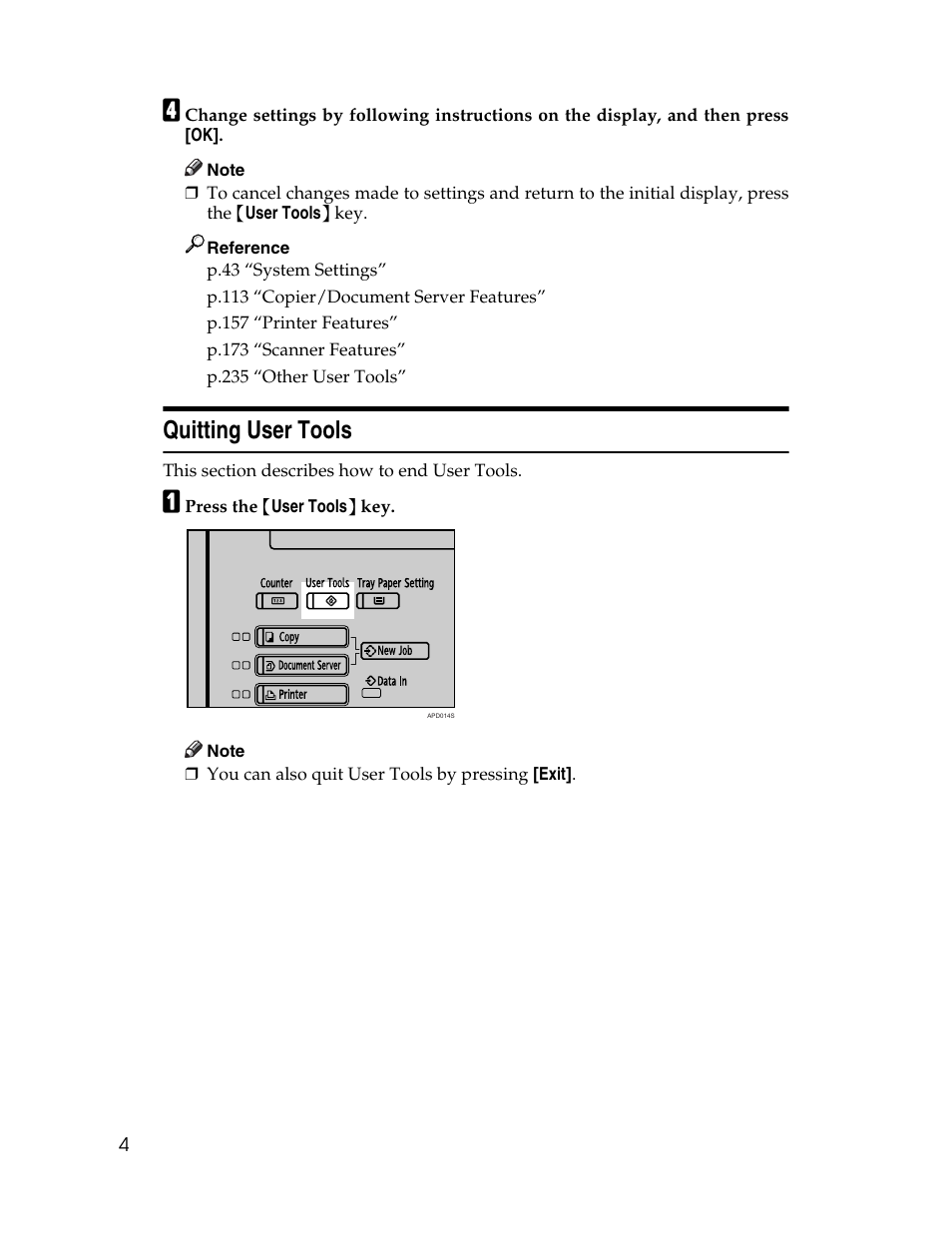 Quitting user tools | Microsoft PRO 906EX User Manual | Page 12 / 298