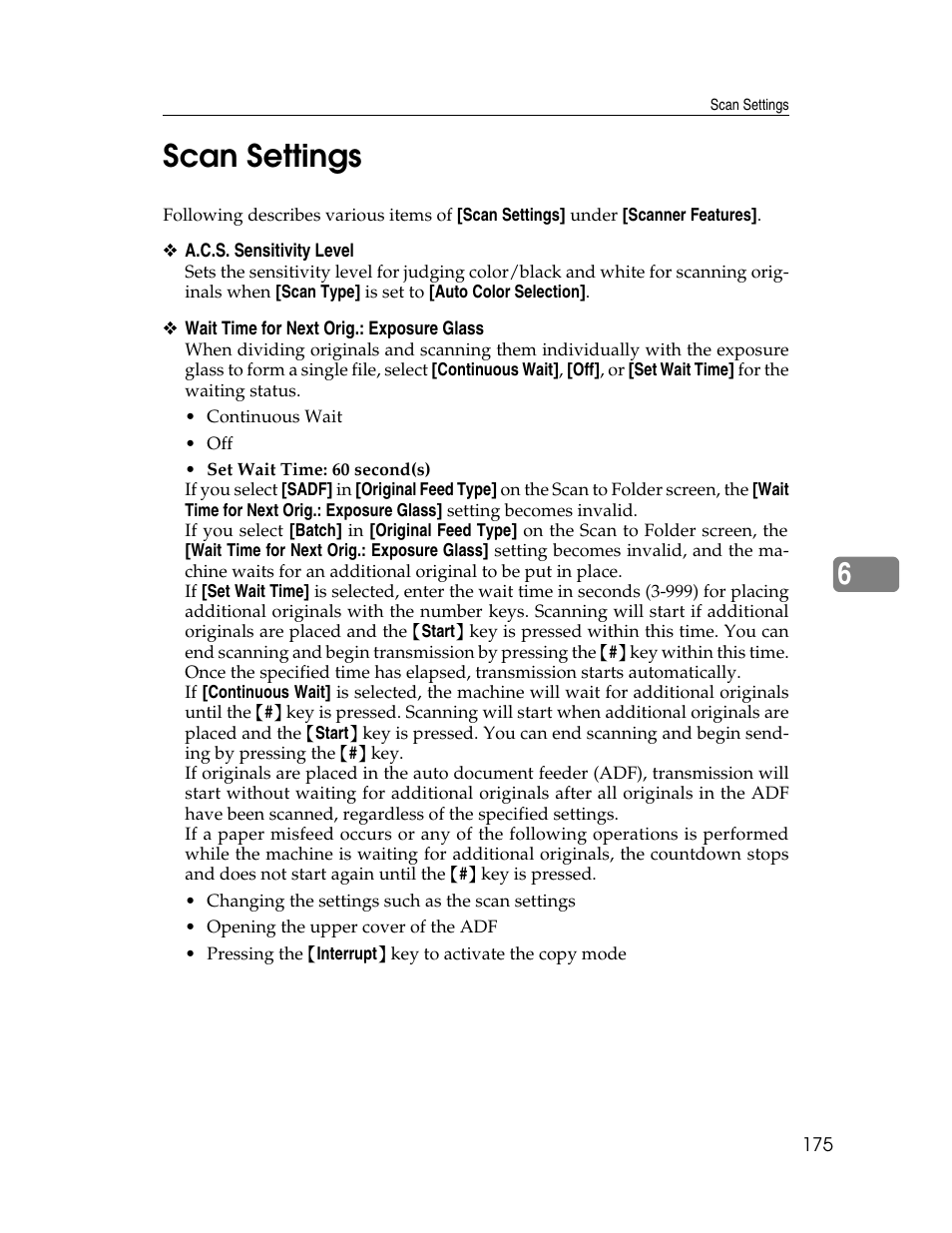 Scan settings, 6scan settings | Microsoft PRO 906EX User Manual | Page 183 / 298