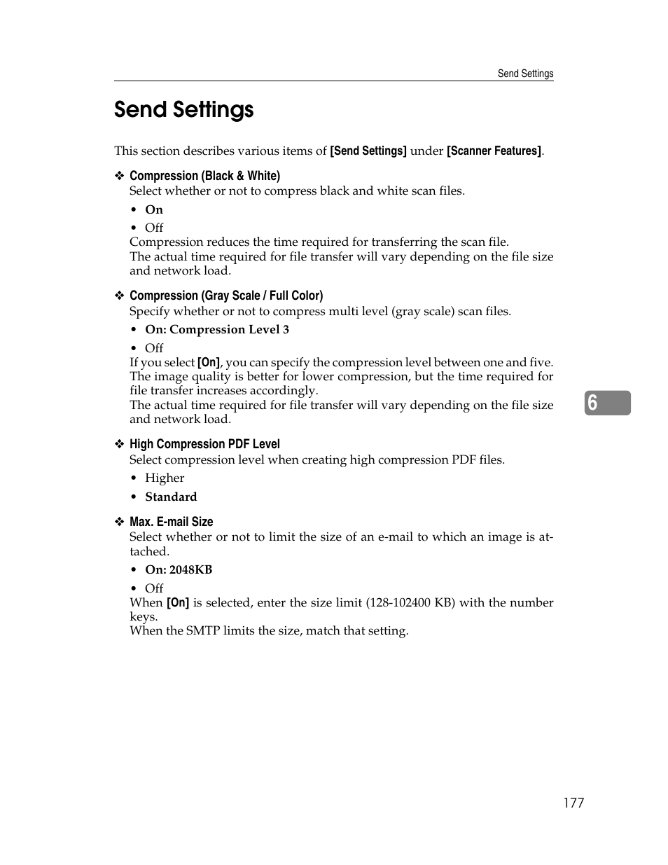 Send settings, 6send settings | Microsoft PRO 906EX User Manual | Page 185 / 298