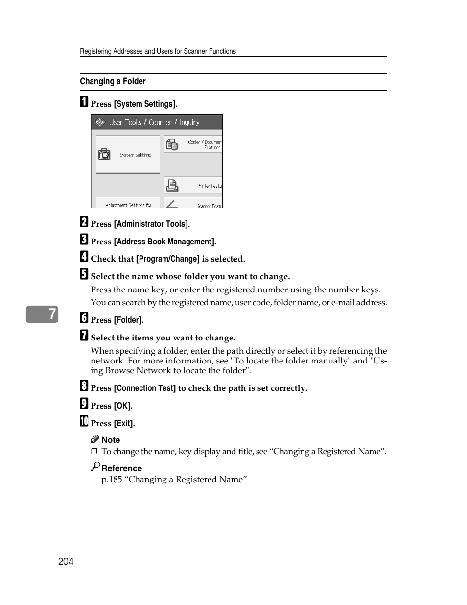 Changing a folder | Microsoft PRO 906EX User Manual | Page 212 / 298