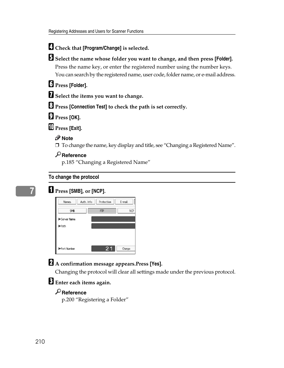 To change the protocol | Microsoft PRO 906EX User Manual | Page 218 / 298