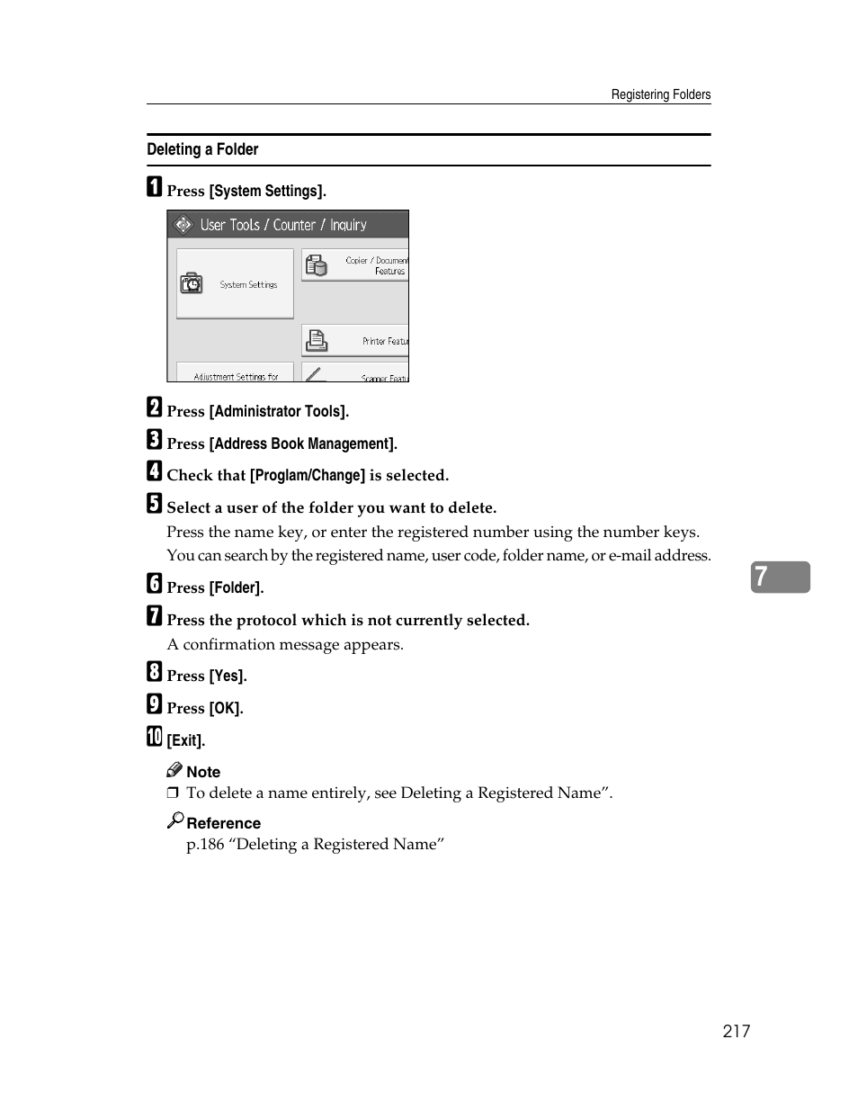 Deleting a folder | Microsoft PRO 906EX User Manual | Page 225 / 298