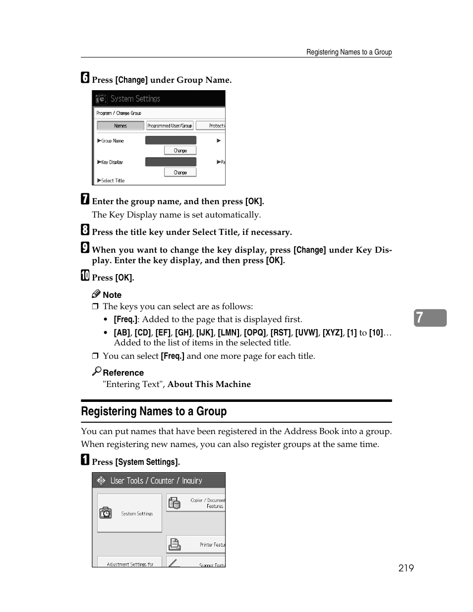 Registering names to a group | Microsoft PRO 906EX User Manual | Page 227 / 298