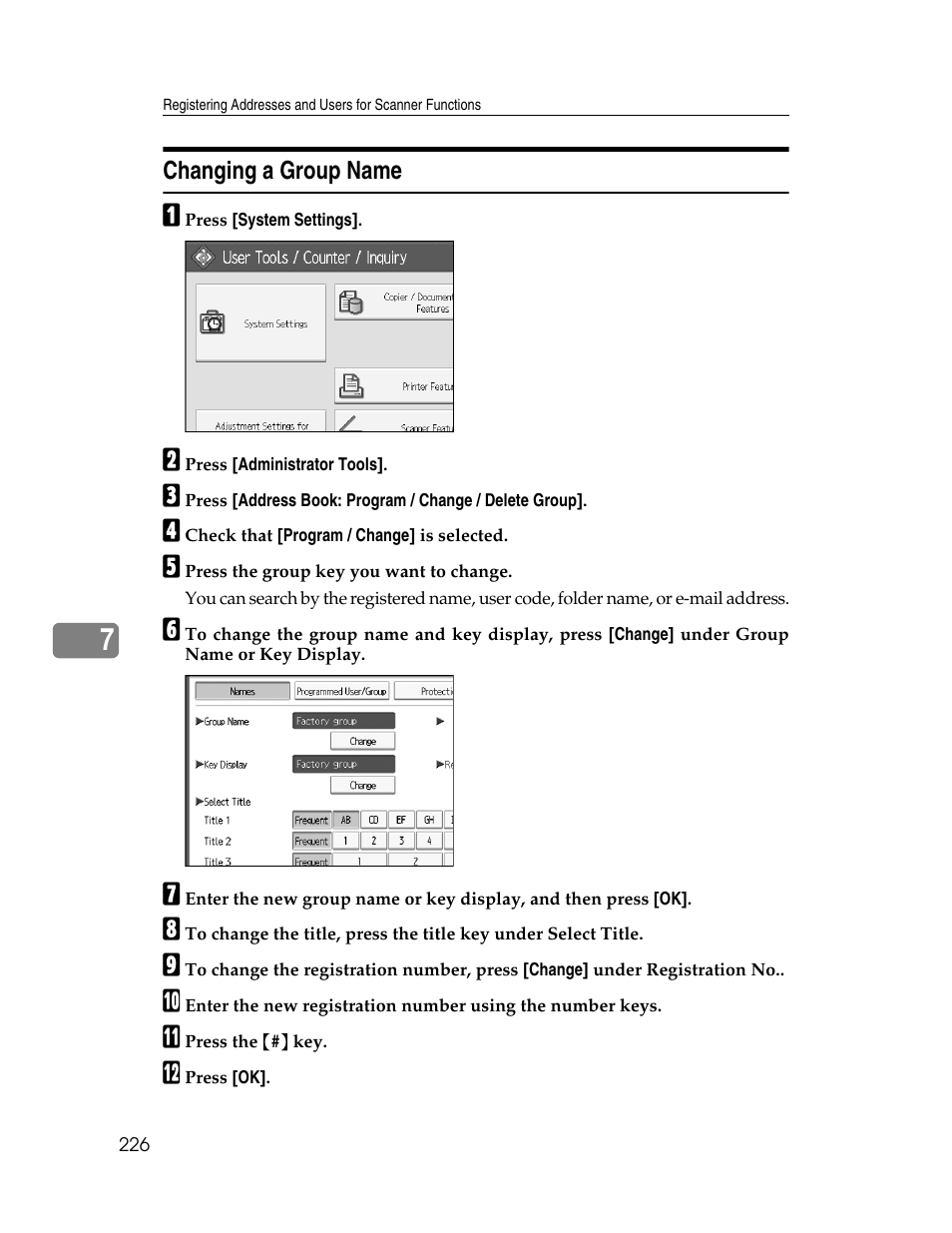 Changing a group name | Microsoft PRO 906EX User Manual | Page 234 / 298