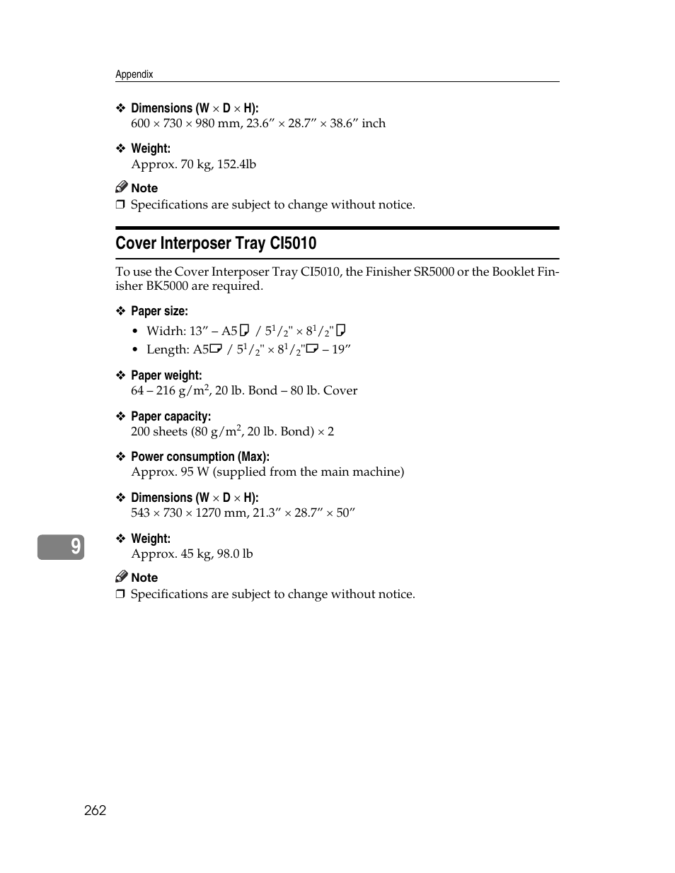 Cover interposer tray ci5010 | Microsoft PRO 906EX User Manual | Page 270 / 298