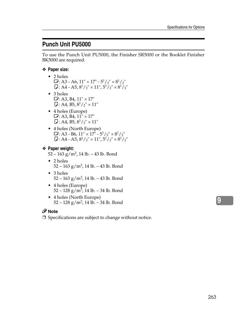 Punch unit pu5000 | Microsoft PRO 906EX User Manual | Page 271 / 298