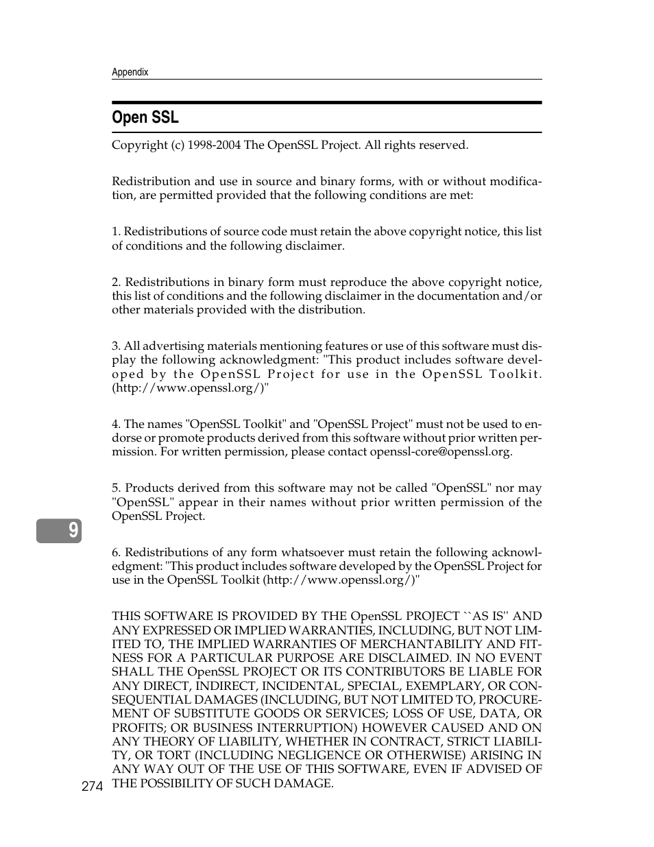Open ssl | Microsoft PRO 906EX User Manual | Page 282 / 298