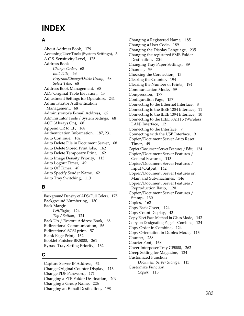 Index | Microsoft PRO 906EX User Manual | Page 291 / 298