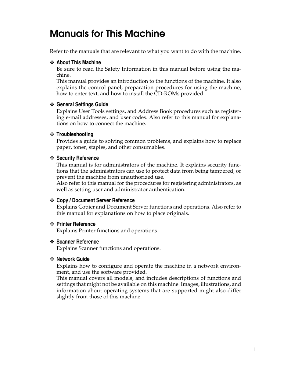Manuals for this machine | Microsoft PRO 906EX User Manual | Page 3 / 298