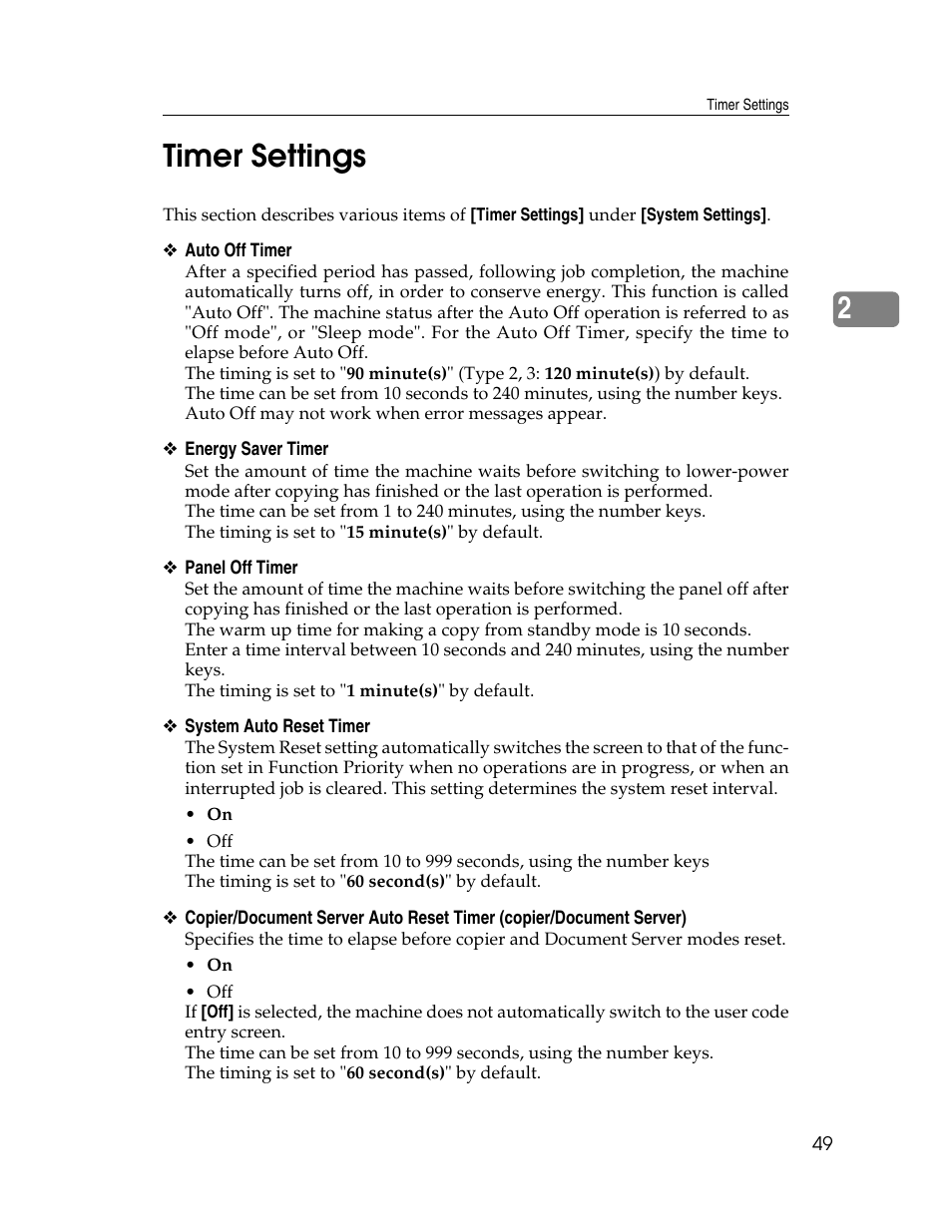 Timer settings, 2timer settings | Microsoft PRO 906EX User Manual | Page 57 / 298