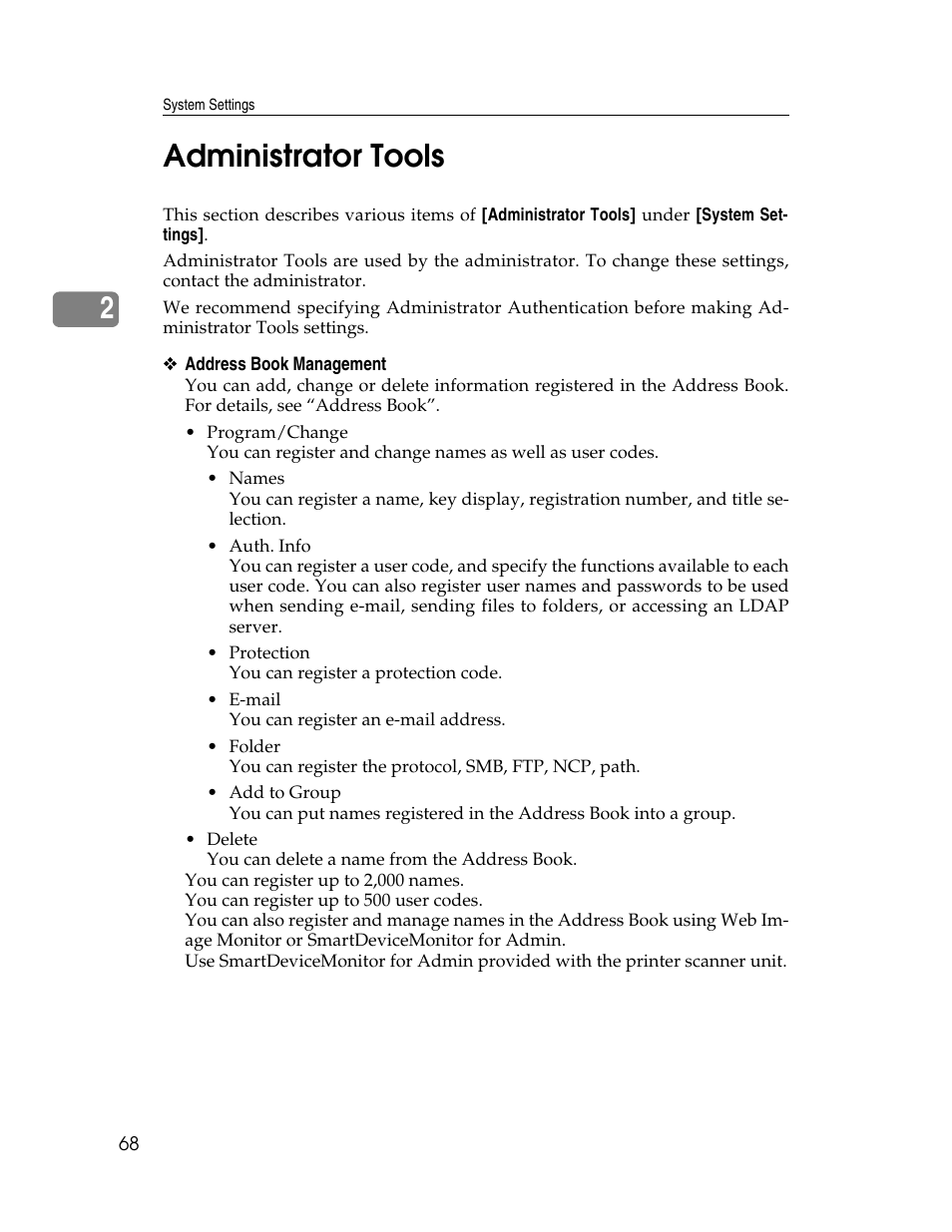 Administrator tools, 2administrator tools | Microsoft PRO 906EX User Manual | Page 76 / 298