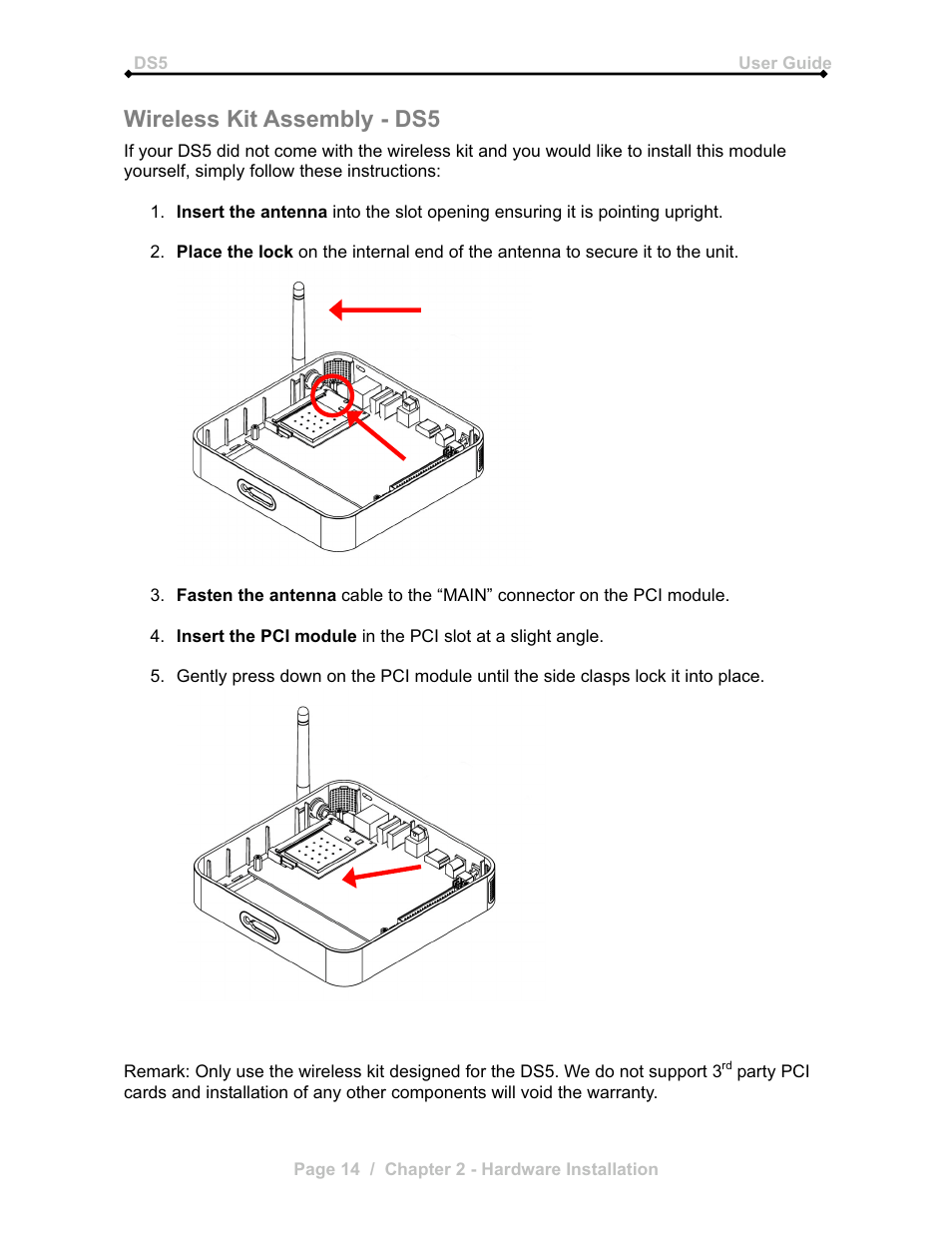 Wireless kit assembly - ds5 | Microsoft DS5 User Manual | Page 16 / 62