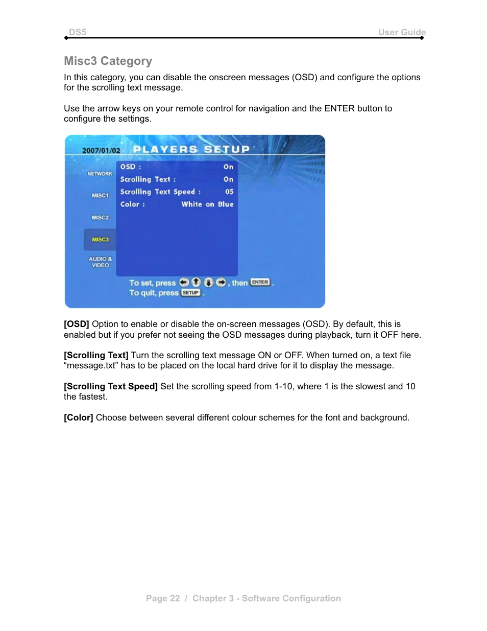 Misc3 category | Microsoft DS5 User Manual | Page 24 / 62