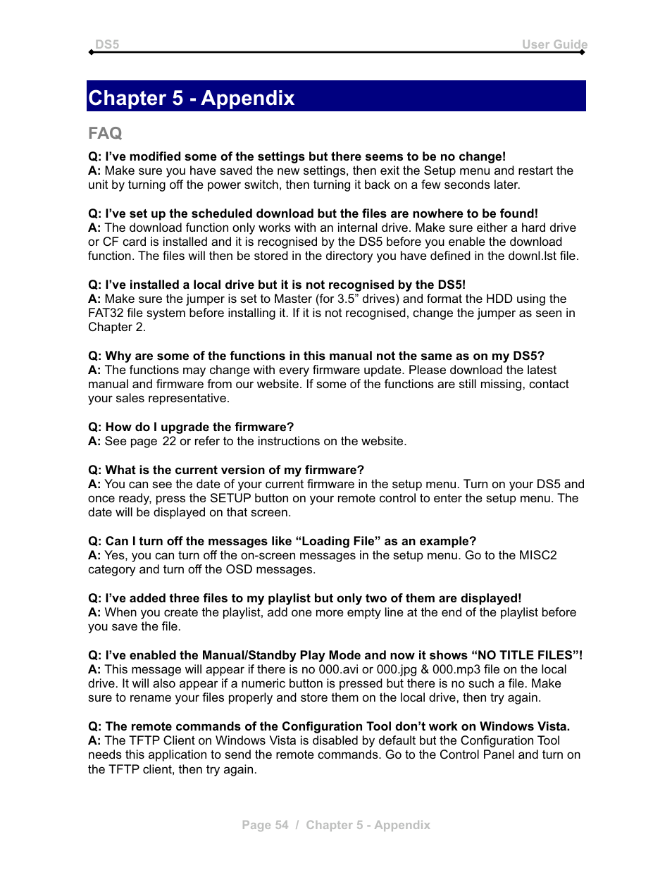 Chapter 5 - appendix | Microsoft DS5 User Manual | Page 56 / 62