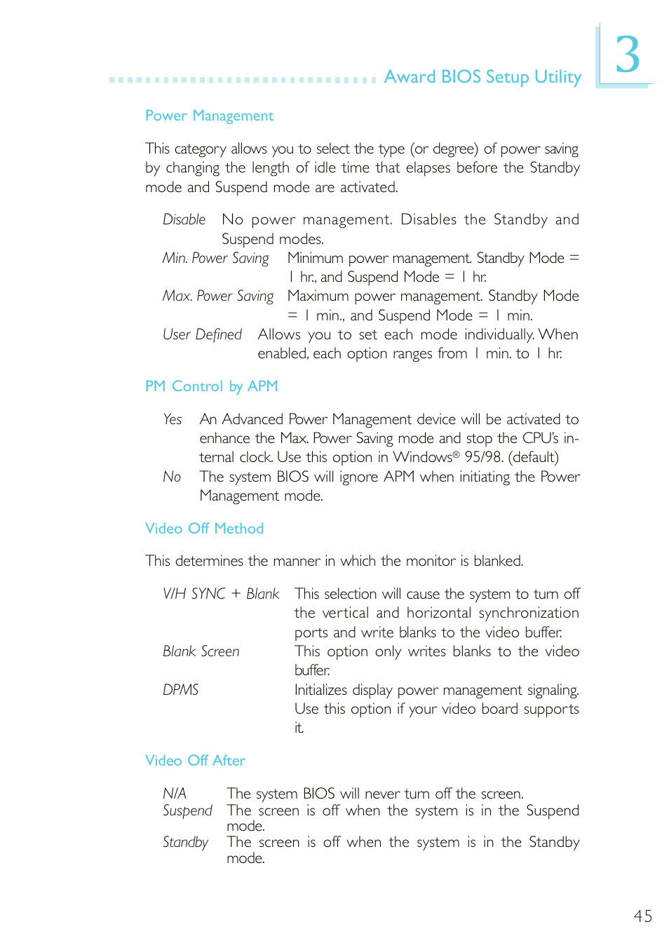 Award bios setup utility | Microsoft G7VP2 User Manual | Page 45 / 70