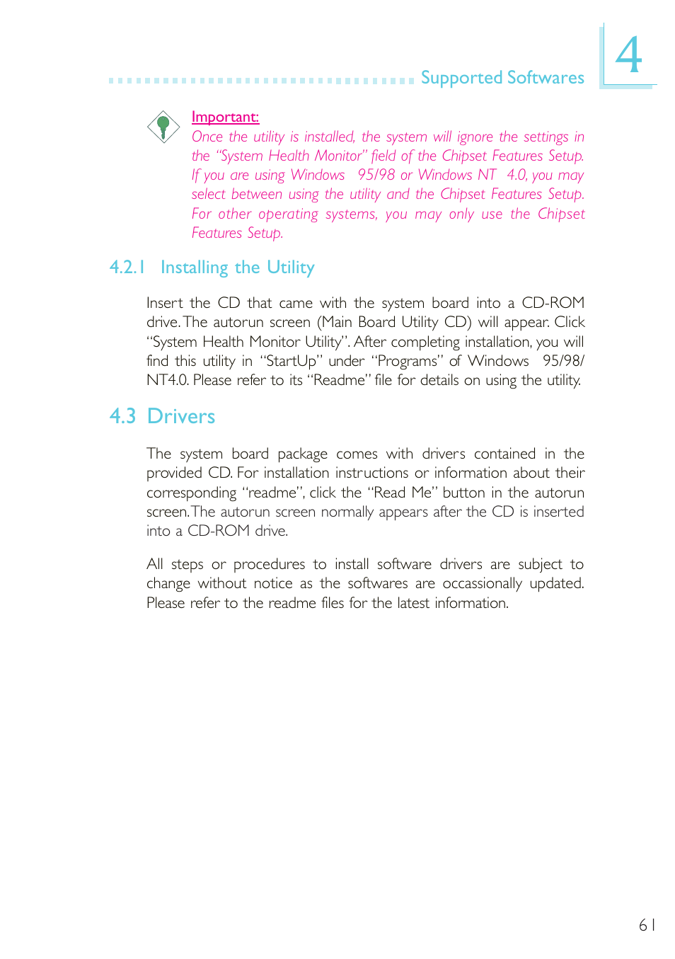 Drivers, 3 drivers | Microsoft G7VP2 User Manual | Page 61 / 70