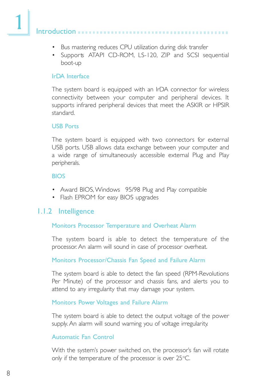 Intelligence, Introduction, 2 intelligence | Microsoft G7VP2 User Manual | Page 8 / 70
