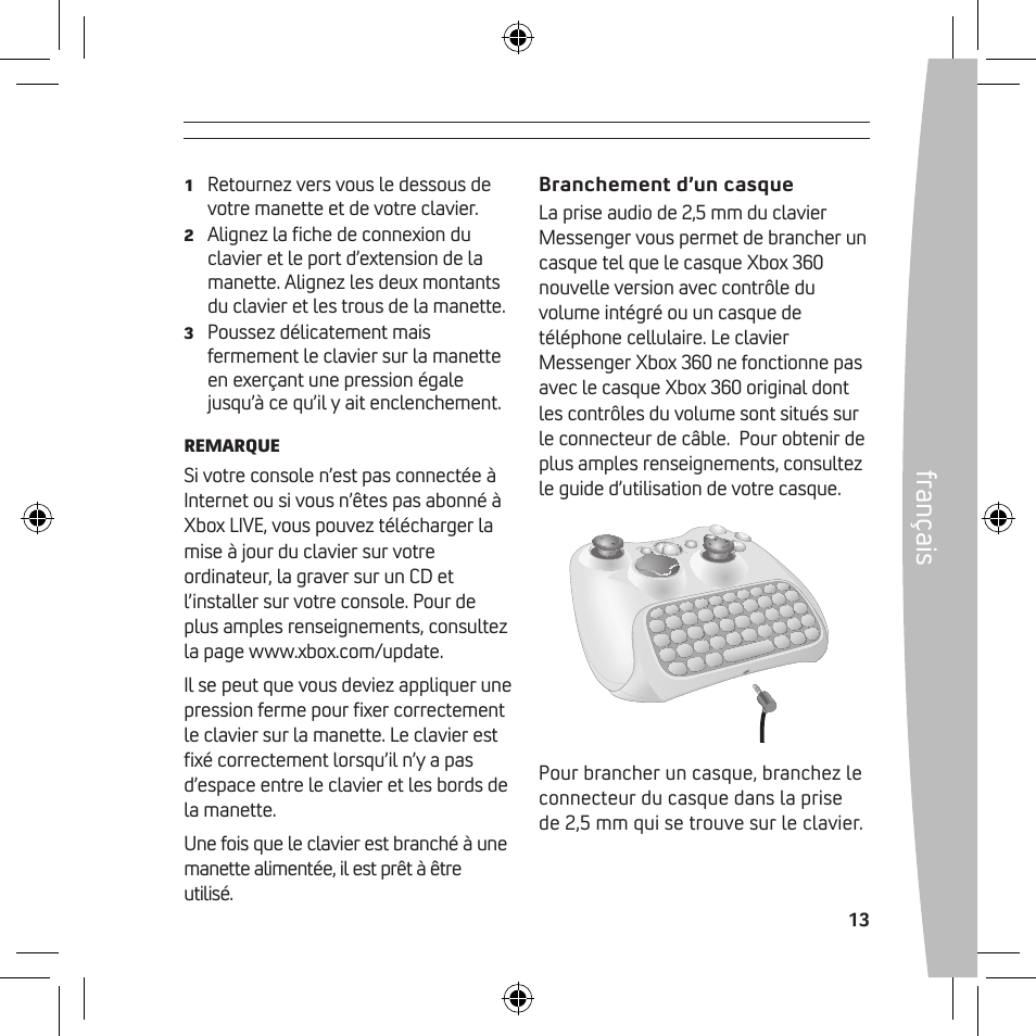 Fr anç ais | Microsoft X13-68046-02 User Manual | Page 13 / 28
