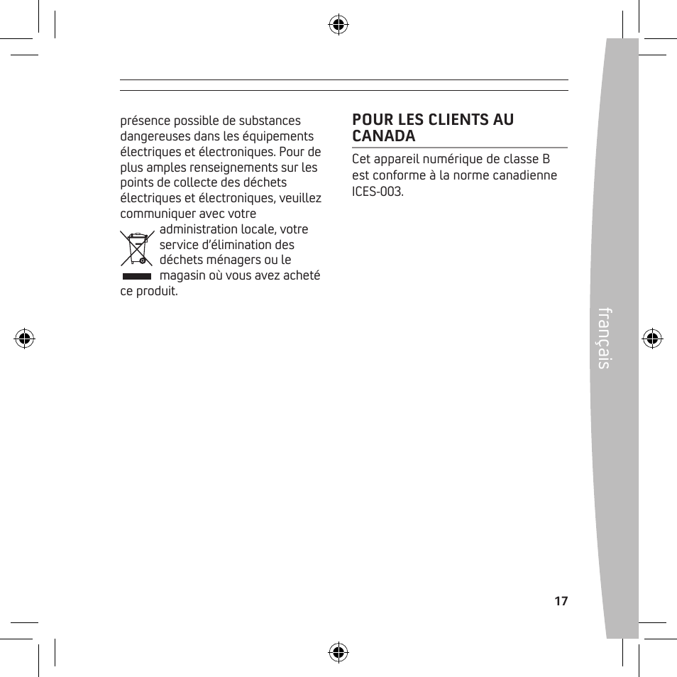Fr anç ais | Microsoft X13-68046-02 User Manual | Page 17 / 28