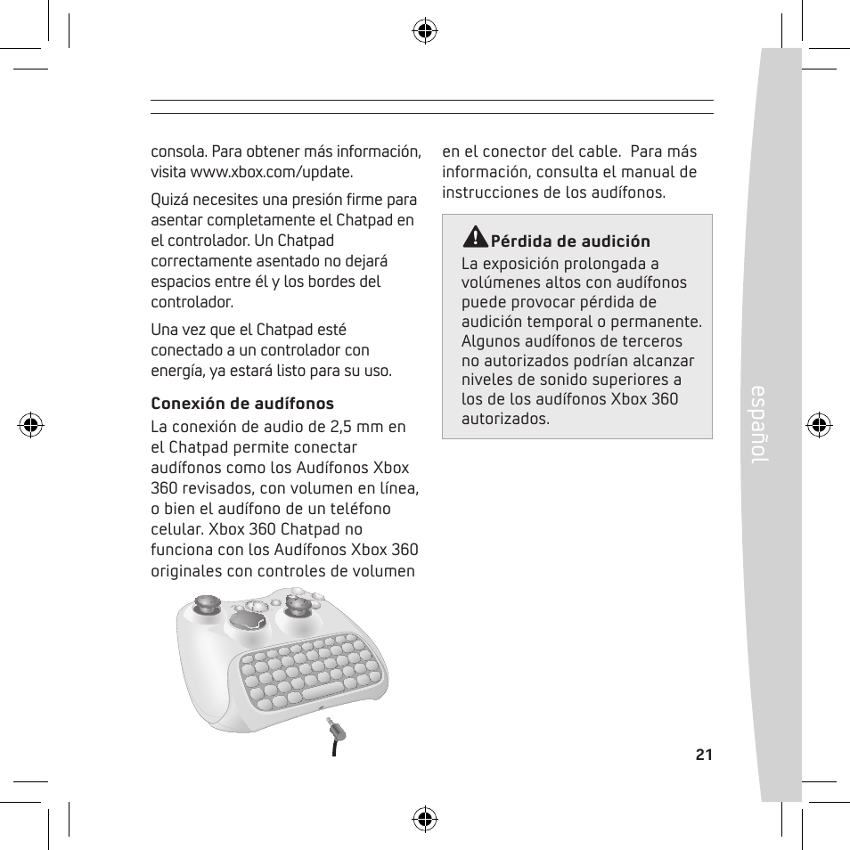 Español | Microsoft X13-68046-02 User Manual | Page 21 / 28
