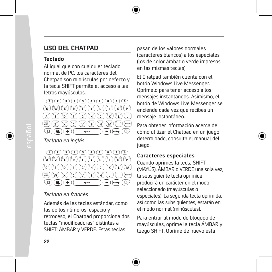 Español | Microsoft X13-68046-02 User Manual | Page 22 / 28