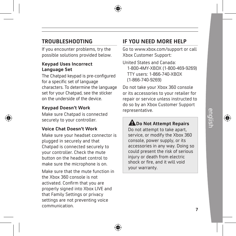 English | Microsoft X13-68046-02 User Manual | Page 7 / 28
