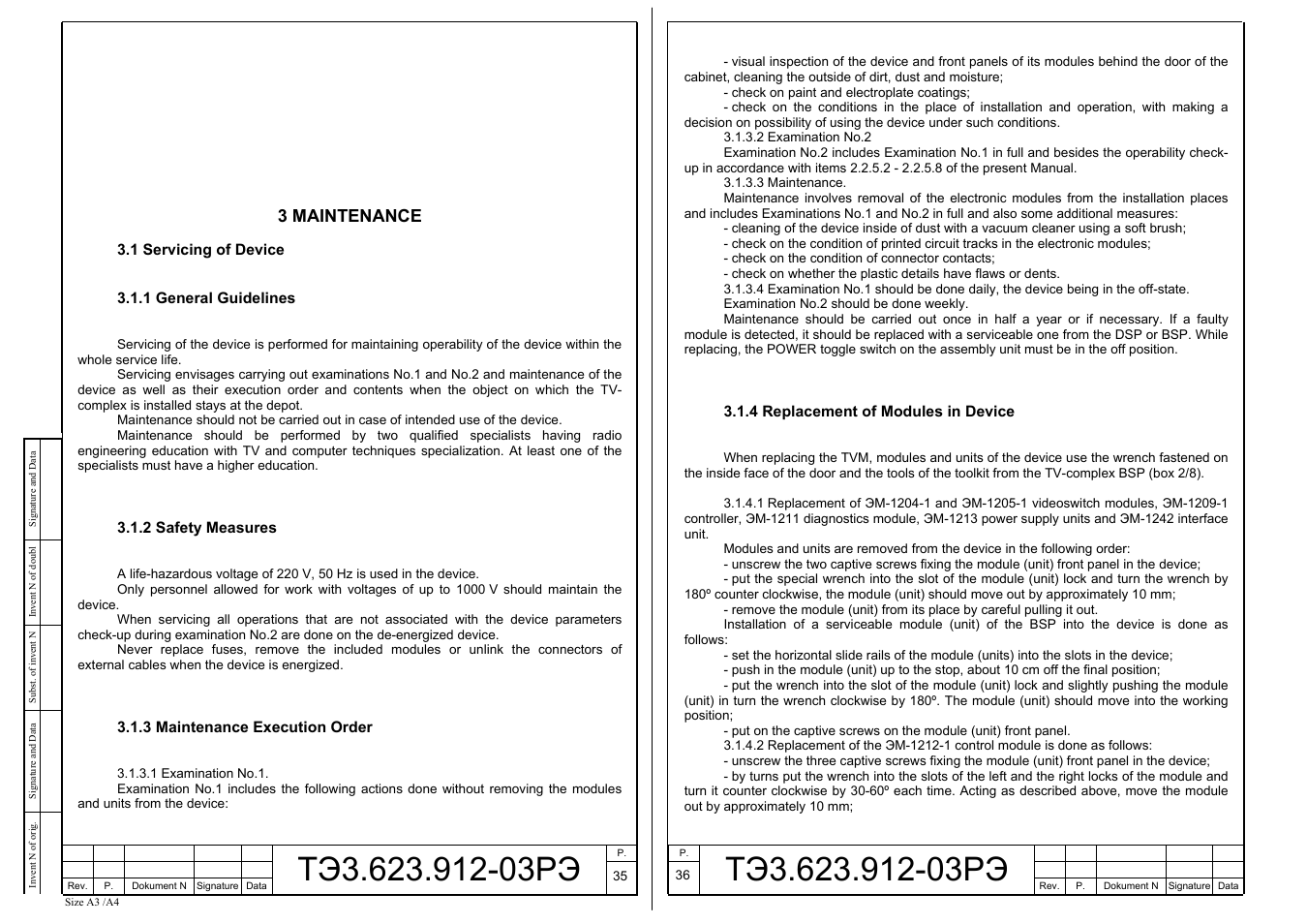 3 maintenance, 1 servicing of device, 1 general guidelines | 2 safety measures, 3 maintenance execution order | Microsoft TM--1104-3 User Manual | Page 18 / 21