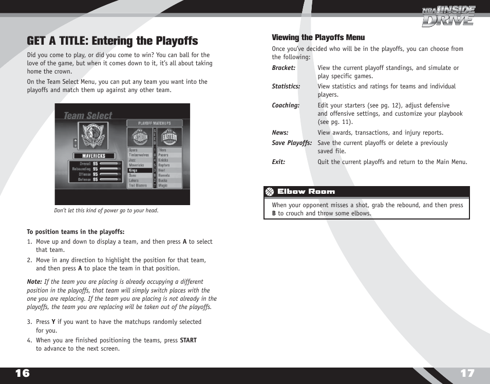 Get a title: entering the playoffs | Microsoft X08-40995 User Manual | Page 10 / 16