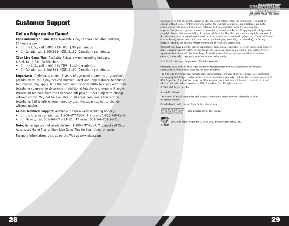 Customer support, Get an edge on the game | Microsoft X08-40995 User Manual | Page 16 / 16