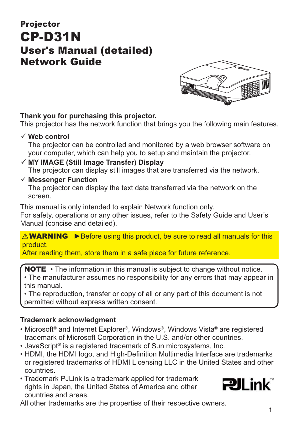 Microsoft CP-D31N User Manual | 52 pages