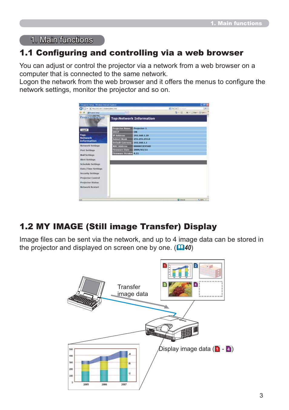 2 my image (still image transfer) display | Microsoft CP-D31N User Manual | Page 3 / 52
