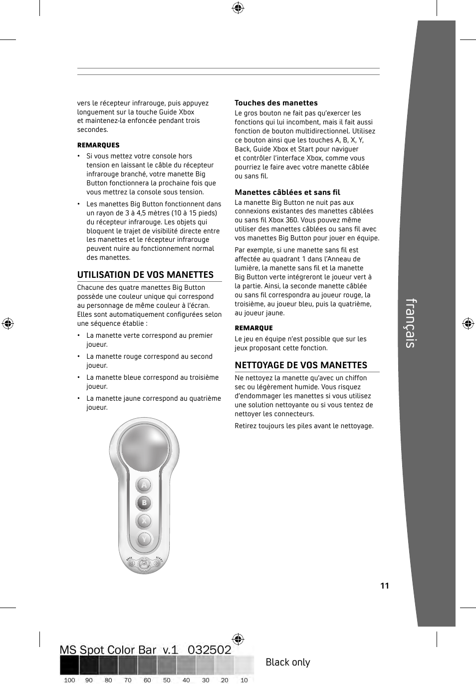 Fra nç ais, Black only | Microsoft ICES-003 User Manual | Page 12 / 26