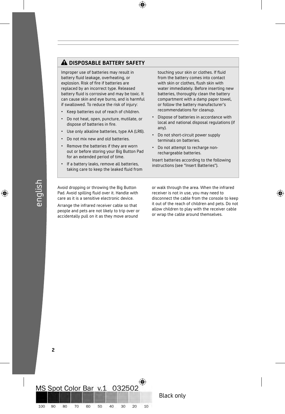 En gl is h, Black only | Microsoft ICES-003 User Manual | Page 3 / 26