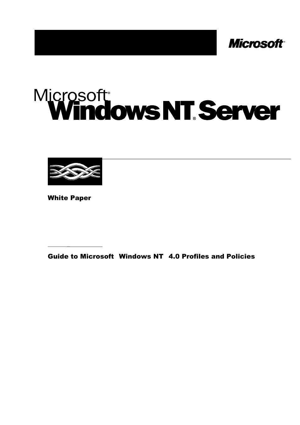 Microsoft Windows NT 4.0 User Manual | 104 pages