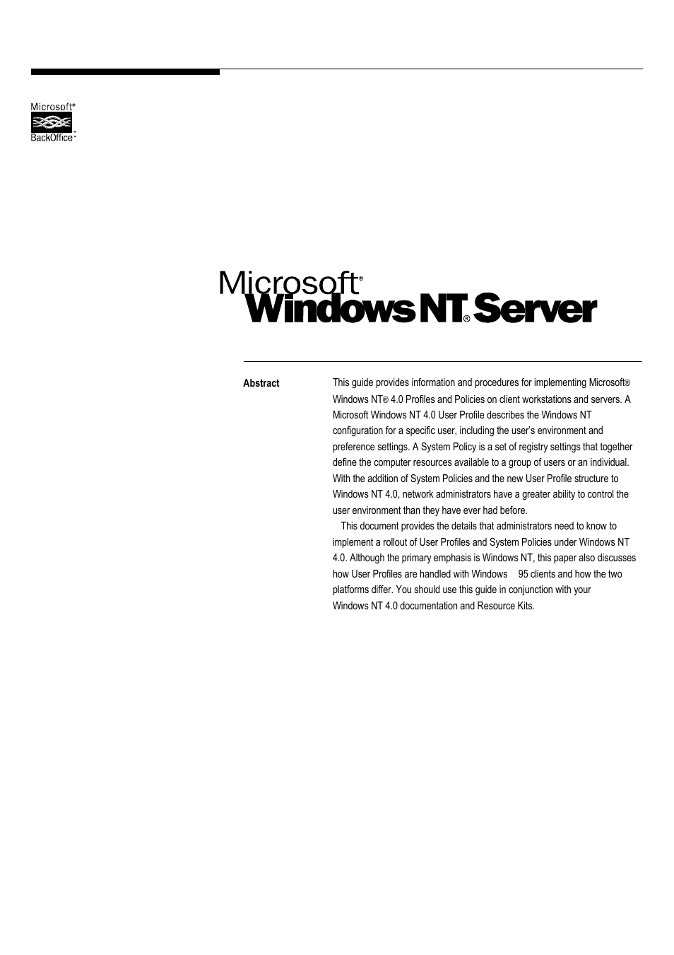 Microsoft Windows NT 4.0 User Manual | Page 3 / 104