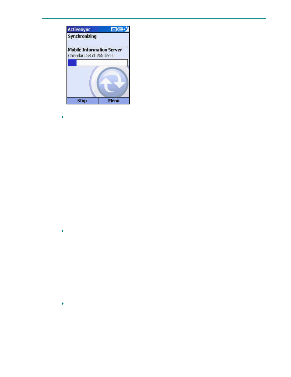 Synchronizing remotely | Microsoft Smartphone 2002 User Manual | Page 57 / 74