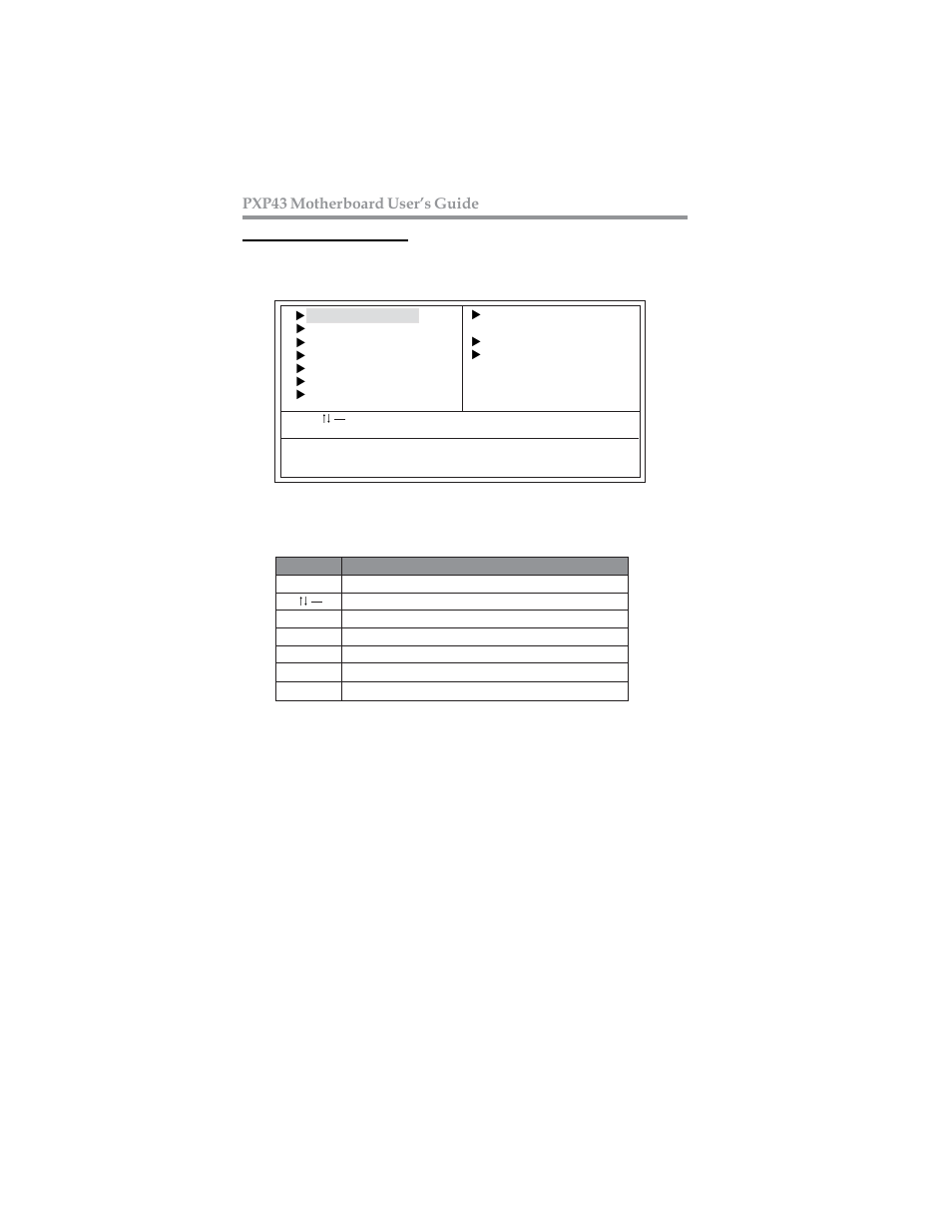 Using bios, Pxp43 motherboard user’s guide, Bios navigation keys | Microsoft MOTHERBOARD USER'S GUIDE PXP43 User Manual | Page 28 / 46