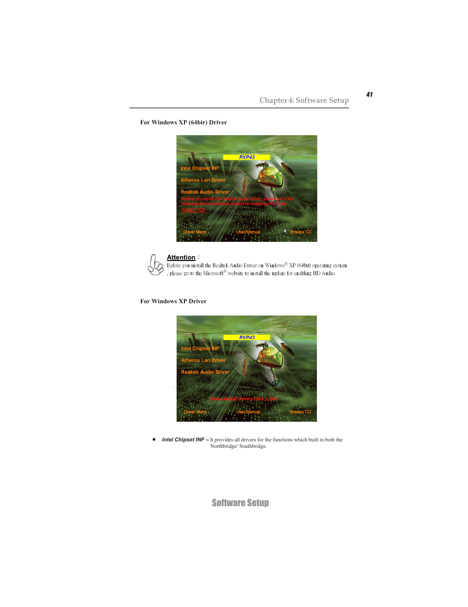 Software setup | Microsoft MOTHERBOARD USER'S GUIDE PXP43 User Manual | Page 45 / 46
