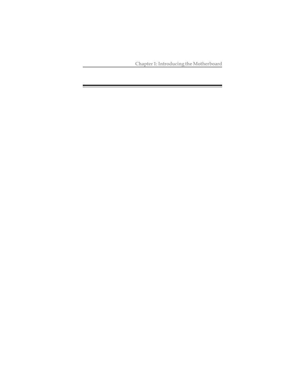 Introducing the motherboard, Chapter 1, Introduction | Microsoft MOTHERBOARD USER'S GUIDE PXP43 User Manual | Page 5 / 46