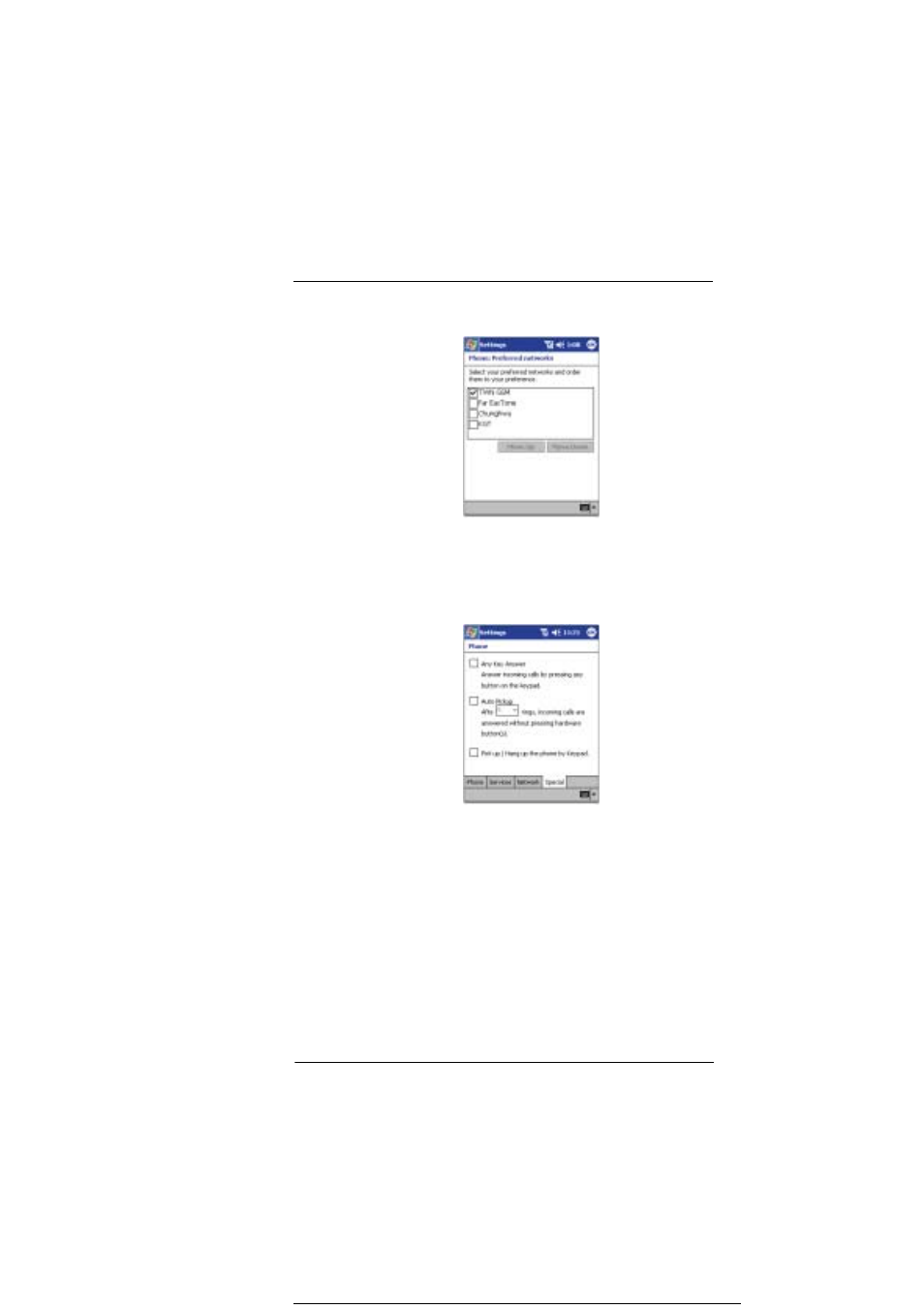 Settings - special tab | Microsoft ET180 User Manual | Page 113 / 136