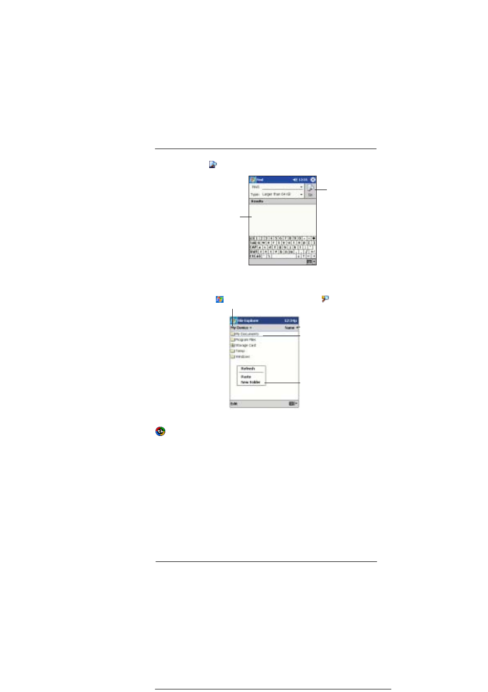 To use file explorer, Using activesynctm, Using activesync | Microsoft ET180 User Manual | Page 49 / 136