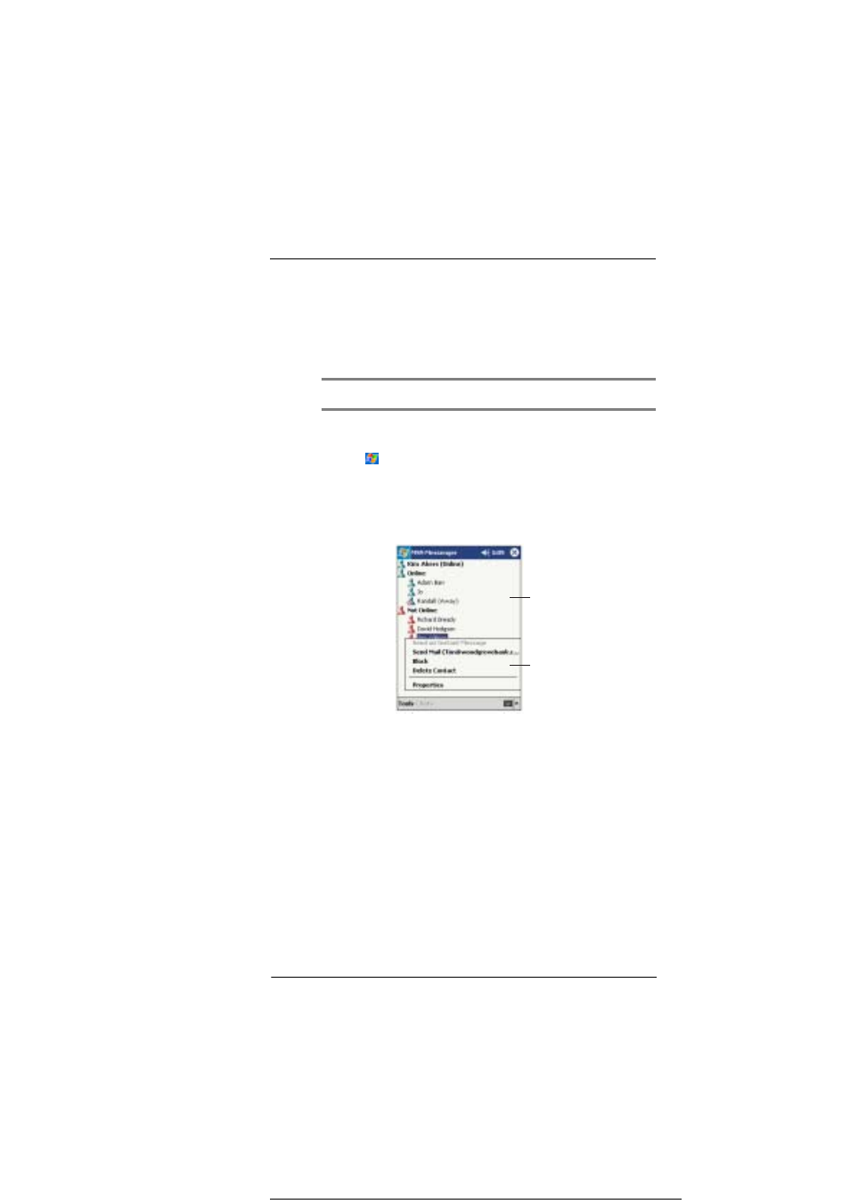 Setting up an account, To switch to msn® messenger, Working with contacts | Chatting with contacts, Setting up an account to switch to msn, Working with contacts chatting with contacts, Messenger | Microsoft ET180 User Manual | Page 81 / 136