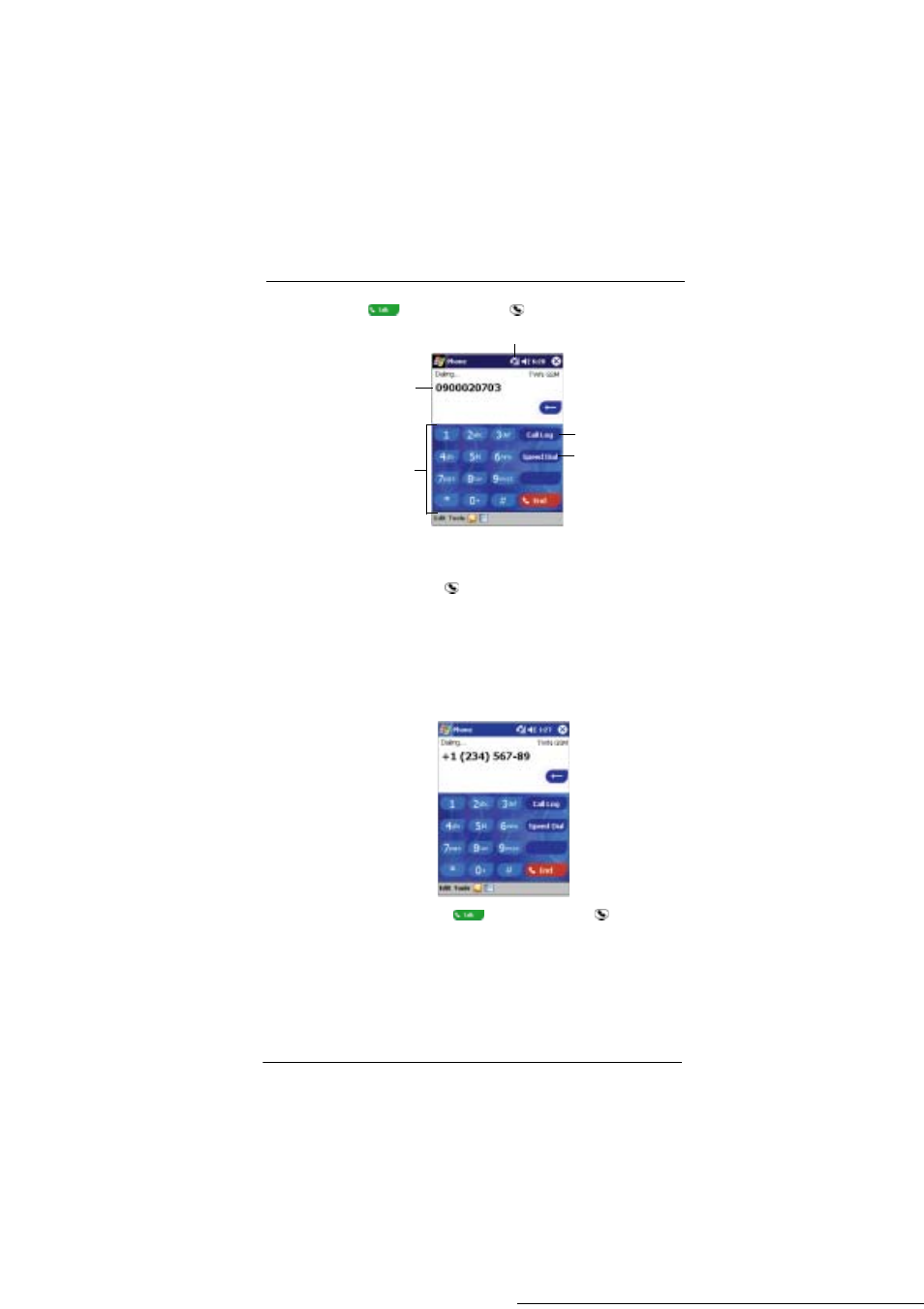 Making a call using the keypad module, Making a call using microsoft contacts | Microsoft ET180 User Manual | Page 92 / 136