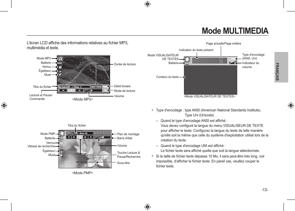 Mode multimedia | Samsung I100 User Manual | Page 33 / 56