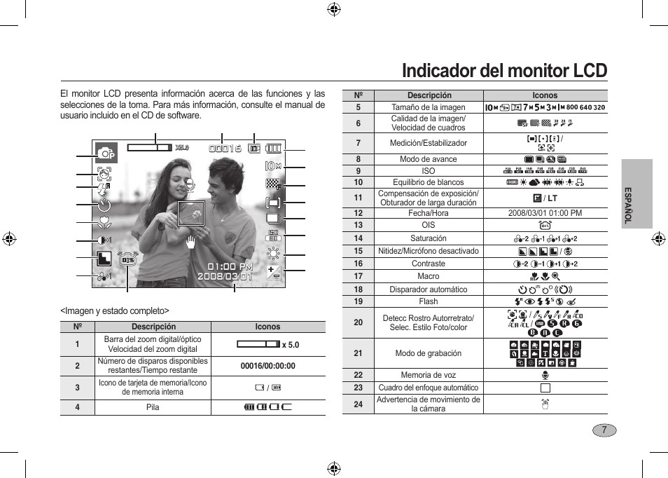 Indicador del monitor lcd | Samsung I100 User Manual | Page 45 / 56